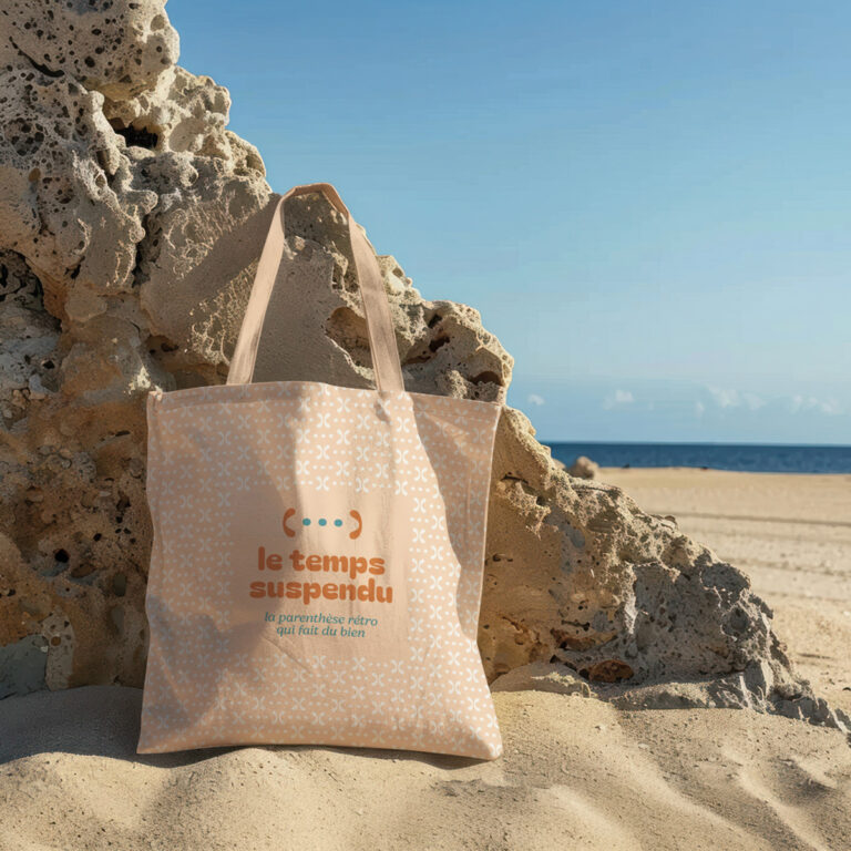 Projet concept : tote bag du camping Le Temps Suspendu